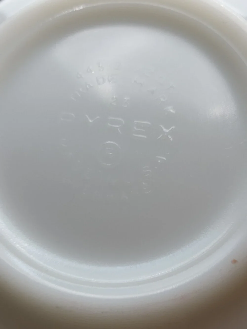 Pyrex White Mixing Bowl with Orange Floral Pattern